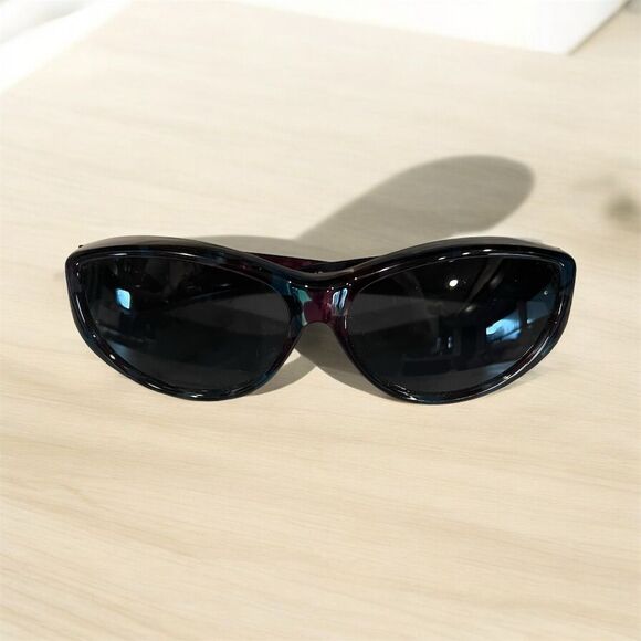 Jonathan Paul Unisex Fitover Sunglasses Purple Wrap Gray Lens UV400 - Picture 1 of 6